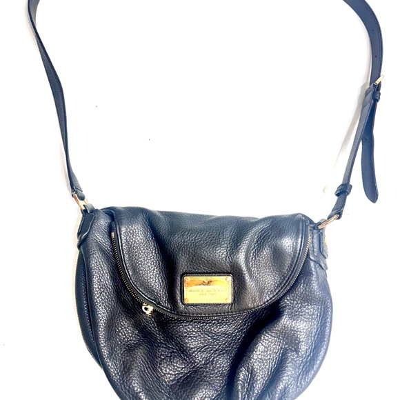 MARC JACOBS NATASHA BLACK CALF LEATHER CROSSBODY BAG - Picture 1 of 7